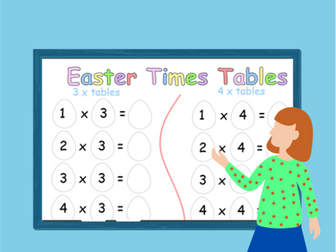 Easter Times Tables -Numbers 1-12 (6 sheets)