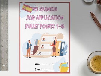 N5 Spanish Job application Writing booklet