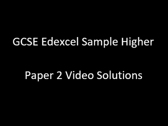 Higher Individual Exam with video solutions