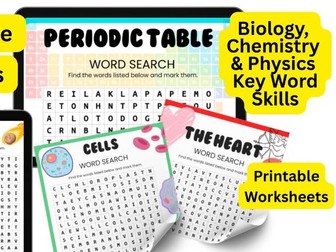GCSE Chemistry – Periodic Table | Word Search Worksheet