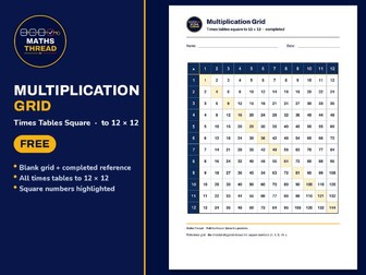 Multiplication Grid / Time Tables square