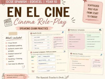 GCSE Spanish Cinema Role Play | Edexcel Speaking Practice | En el cine