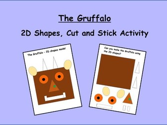 The Gruffalo - 2D Shape Cut and Stick Activity