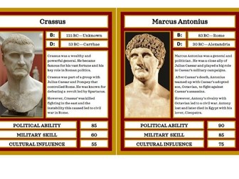 Famous Romans Trump Cards