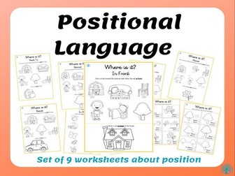 Positional Language Worksheets