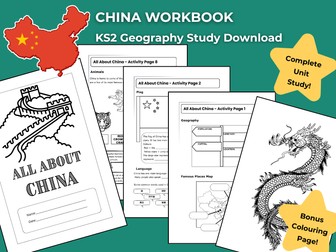 China KS2 Geography Activity | Workbook