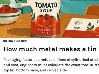 Surface area of a Cylinder