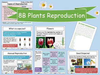 8B Plants and their Reproduction *BUNDLE* 5-6 Lessons