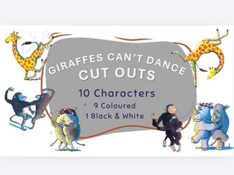 Giraffes Can't Dance Character Cut Outs