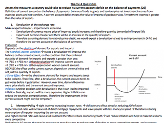 Macroeconomic Questions- A level economics