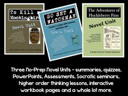High School Novel Bundle - No Prep Lessons