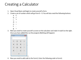 Programming Basics: Creating a calculator (Visual Basic)
