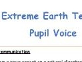 Extreme earth planning - YEAR 5 and YEAR 6