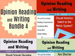 Opinion Reading and Writing Bundle 4