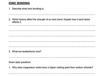 Edexcel AS Chemistry Structure and Bonding