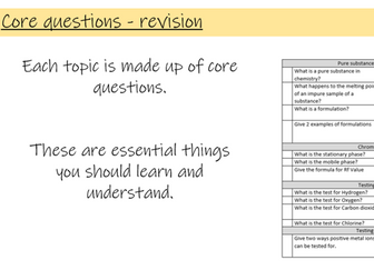 Chemical changes - core questions (F tier)
