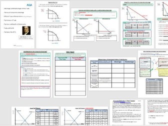 Comparative Advantage, Patterns of Trade, WTO, Protectionism, Globalisation Work Booklets (AQA)