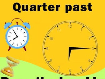 Drawing Hands on Clocks - quarter past - clock worksheet - 1st -2nd - 3rd Grad