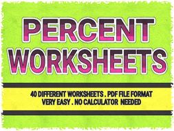 EASY PERCENT WORKSHEETS
