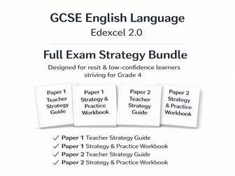 GCSE English Language – Edexcel 2.0 Complete Strategy System Teacher Guides + Student Strategy & Practice Workbooks (Full Bundle)