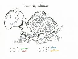 Colour by Algebra Year 6 Activity