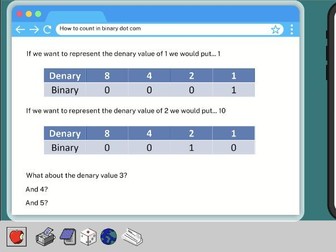 Computer Science Binary addition, logic shift and two's complement powerpoint and worksheets (i)GCSE