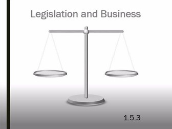 Legislation and Business 1.5.3 GCSE Business