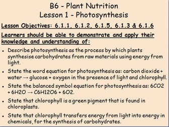B6 Plant Nutrition IGCSE Biology L1