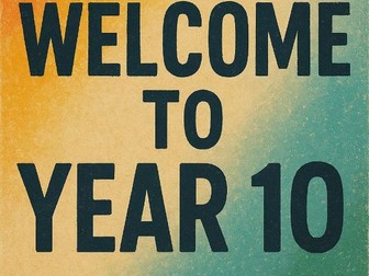 Welcome to Year 10 Descriptive Writing Activity