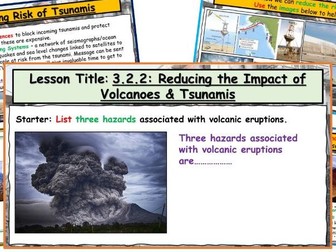 WJEC GCSE Theme 3: Tectonics: Lesson 12: Reducing Volcano & Tsunami Effects