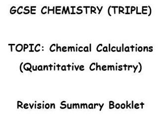 AQA GCSE Chemical Calculations (Triple) Revision Notes