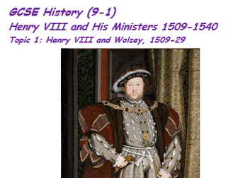 Edexcel GCSE Henry VIII work books for entire topic