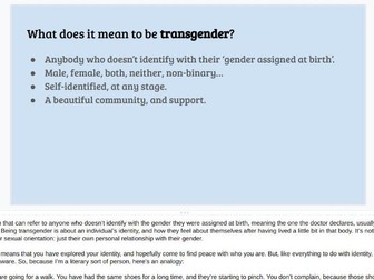 Understanding Gender Identity/Diversity