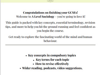 Head Start to A level Sociology