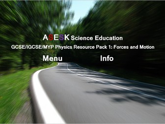 ASESK GCSE Physics Resource Pack 1 - Forces and Motion