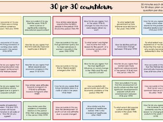 MEGA BUNDLE: Britain Transformed 30 A Level Essay Titles & Detailed Plans