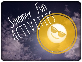 End of Year Summer Fun Activities