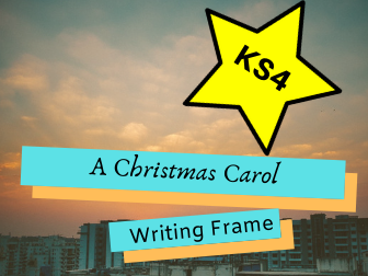 GCSE A Christmas Carol Writing Frame