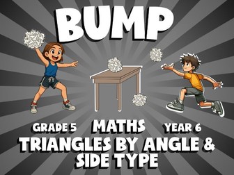 Triangles by Angle & Side Type BUMP Maths Game | No-Prep Year 6 Review Activity