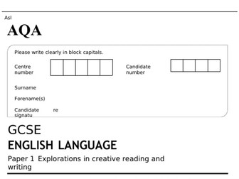 AQA - Language Paper 1 Section A Reading Revision