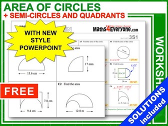 Area of a Circle (with detailed solutions)