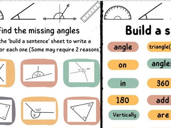 Angle Facts - 'Build a sentence' task