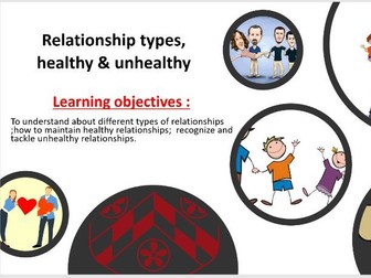 KS3 PSHE - Relationship types, healthy or unhealthy