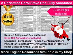 A Christmas Carol Stave One Fully Annotated | Teaching Resources