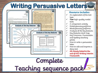 Complete Persuasive Letter teaching sequence