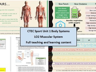 CTEC Sport: Unit 1 Body Systems - LO2 Muscular System