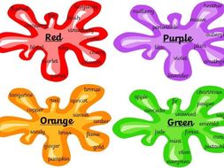 Colour Synonym Splodges | Teaching Resources