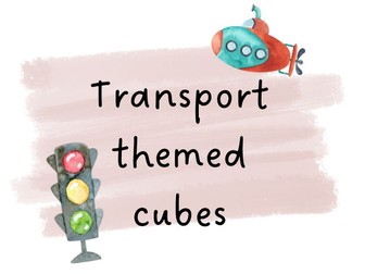 Transportation Unifix Cube Cards