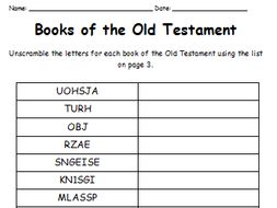 Unscramble the books of the Old Testament | Teaching Resources