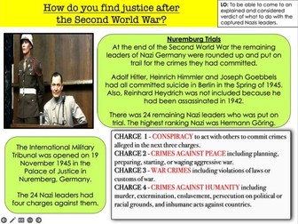 How do you find justice after  the Second World War?